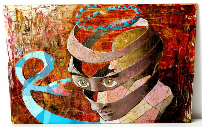 700x442 Modern Painting Titled Unknown Artist, New York 1960s - 1960s Painting