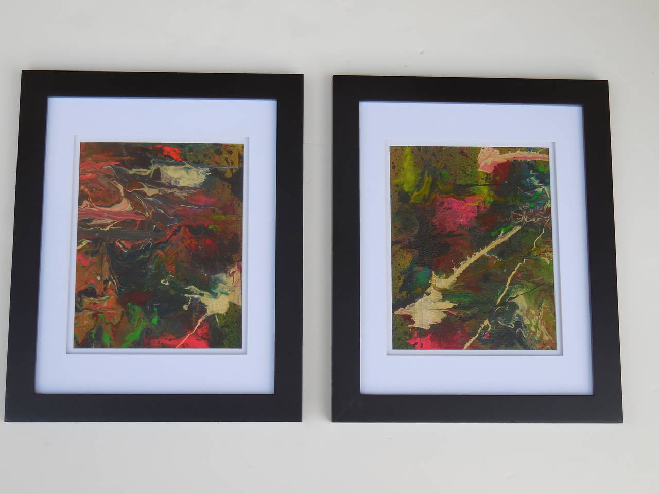 1280x960 Pair Of 1960s Abstract Paintings For Sale - 1960s Painting