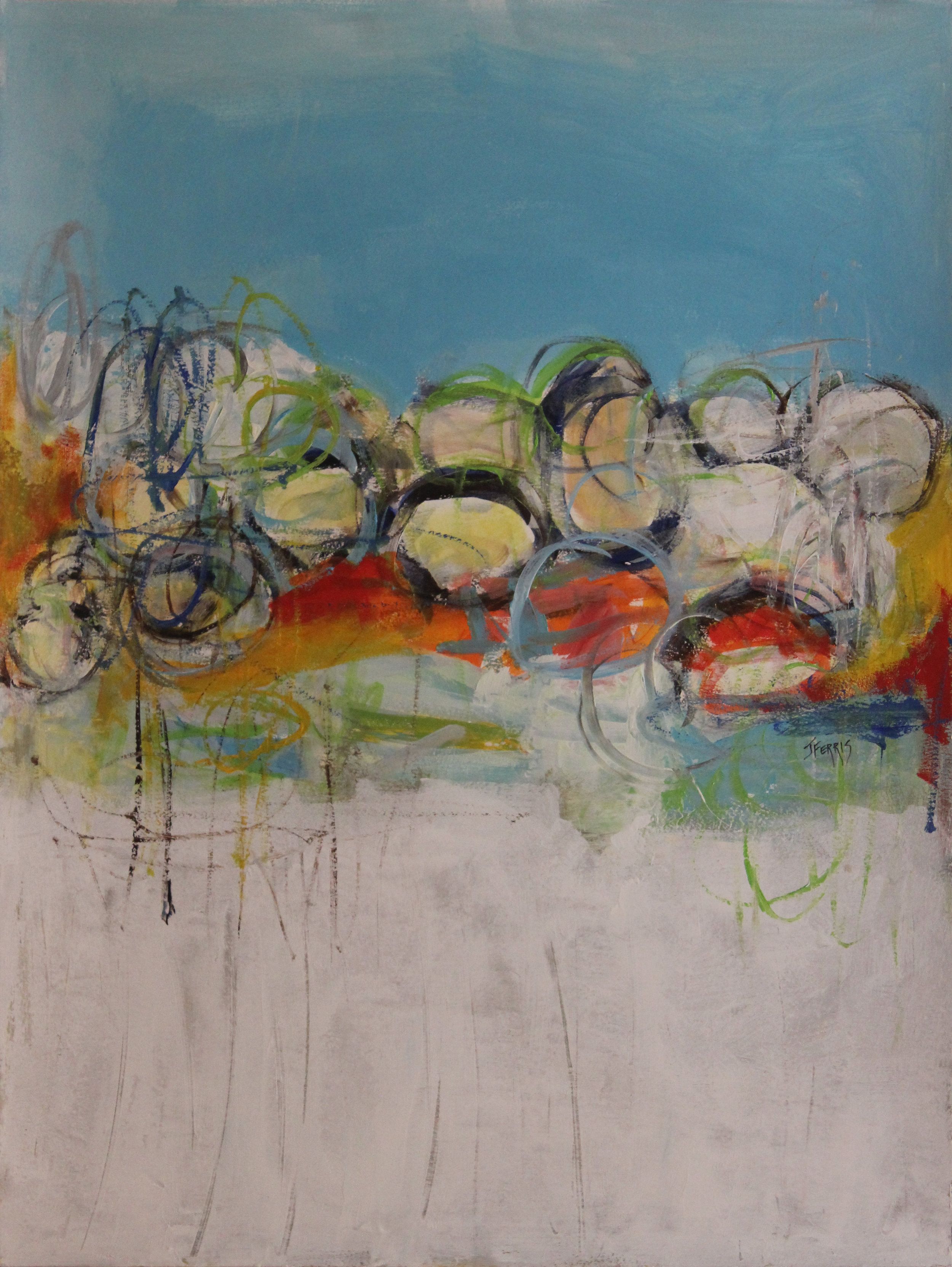 2500x3328 Beachimpressionsvii 24x18onpaper 295.jpg Encaustic Amp 2 - 2 Dimensional Painting