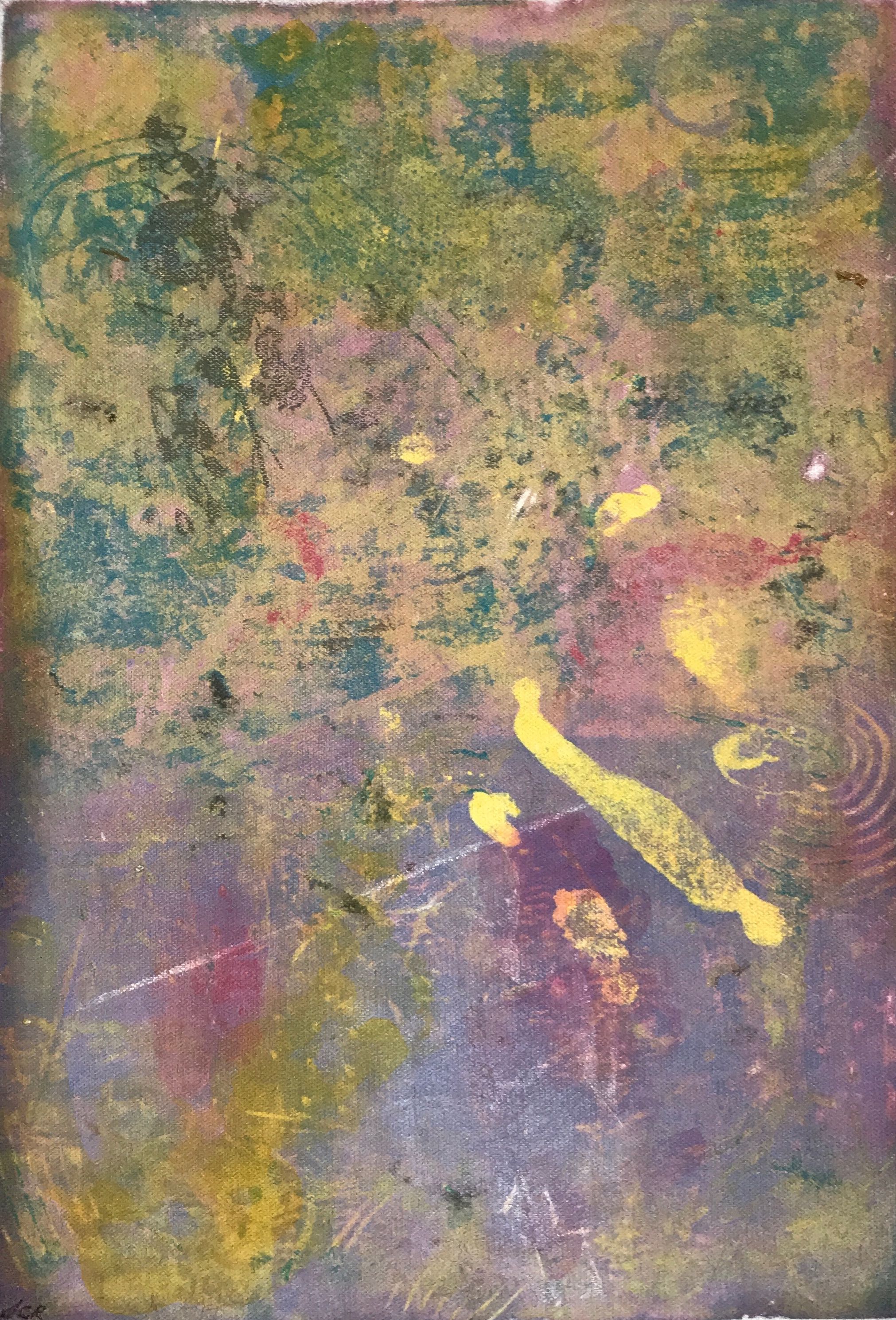 2022x2979 Susan Richards, Floating World, Clay Monoprint My Art 2 - 2 Dimensional Painting