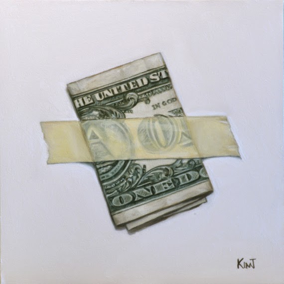 570x570 Paintings By Kim Testone Another Dollar Bill Trompe L'Oeil Daily - 2 Dollar Bill Painting