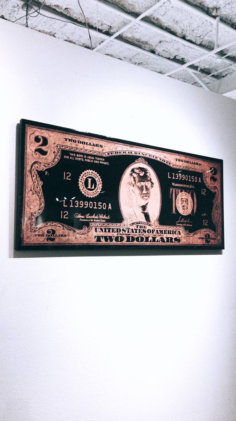 770x1369 Saatchi Art Blackrose Gold Jefferson - 2 Dollar Bill Painting