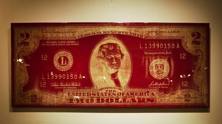 770x432 Saatchi Art Maroongold Jefferson - 2 Dollar Bill Painting