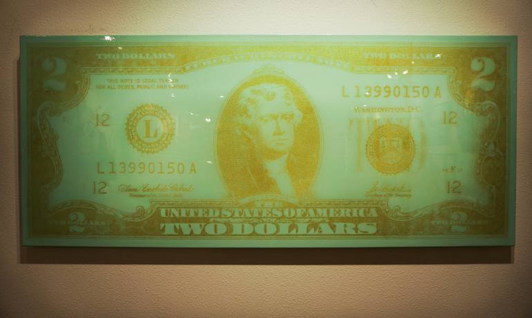 770x461 Saatchi Art Mintgold Jefferson - 2 Dollar Bill Painting