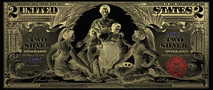 300x128 Two Dollar Bill Art Fine Art America - 2 Dollar Bill Painting