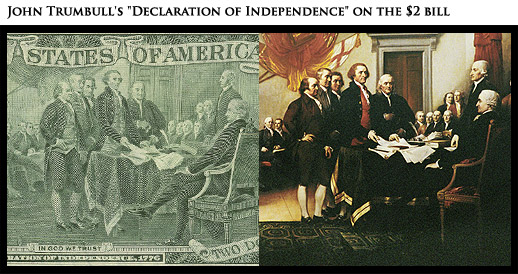 518x274 U.s. Currency And The Pictures Behind The Portraits Time - 2 Dollar Bill Painting