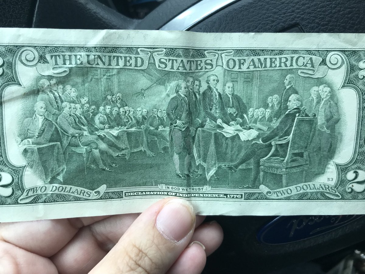 1200x900 Katie On Twitter You Ever Seen A Painting By John Trumball - 2 Dollar Bill Painting