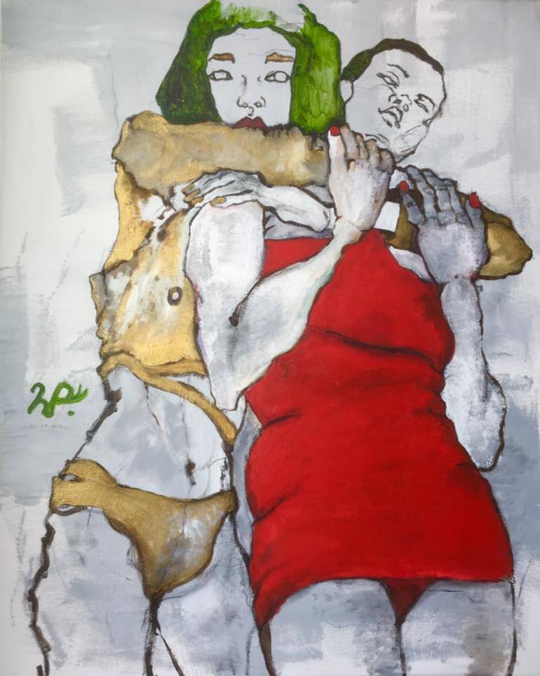 770x963 Saatchi Art 2 Girls 1 Cup Painting By Dee Lee - 2 Girls Painting