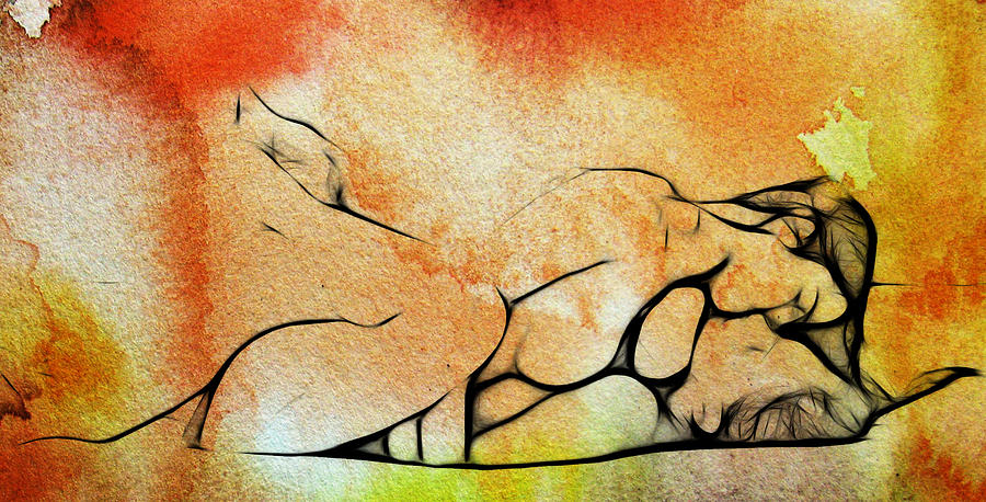 900x458 Two Women 2 Painting By Steve K - 2 Girls Painting