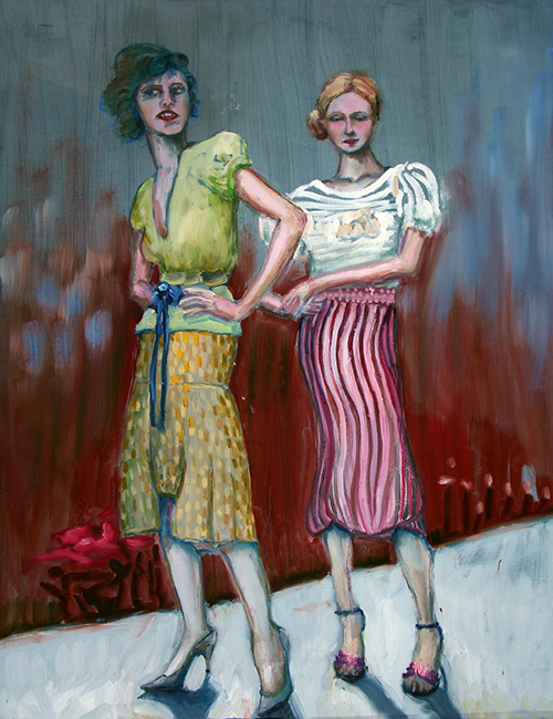500x650 Paula Bullwinkel Two Girls - 2 Girls Painting