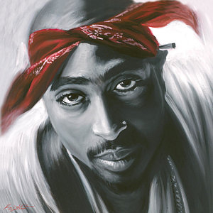 300x300 2pac Tupac Shakur Painting By Travis Knight - 2 Pac Painting