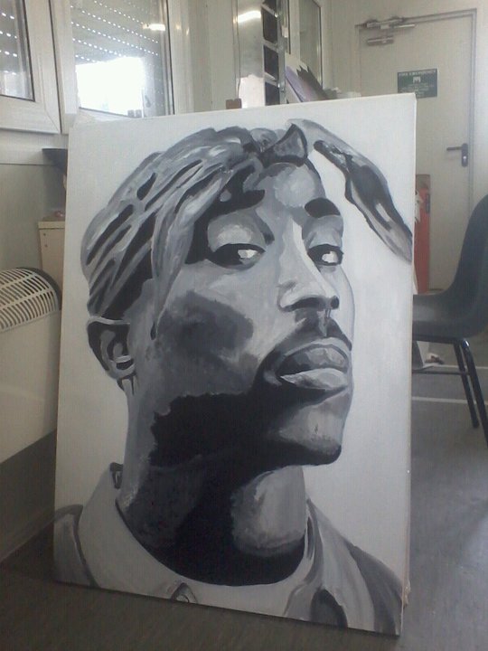 540x720 2pac Painting A0 Canvas By Bobbymitchell1991 - 2 Pac Painting