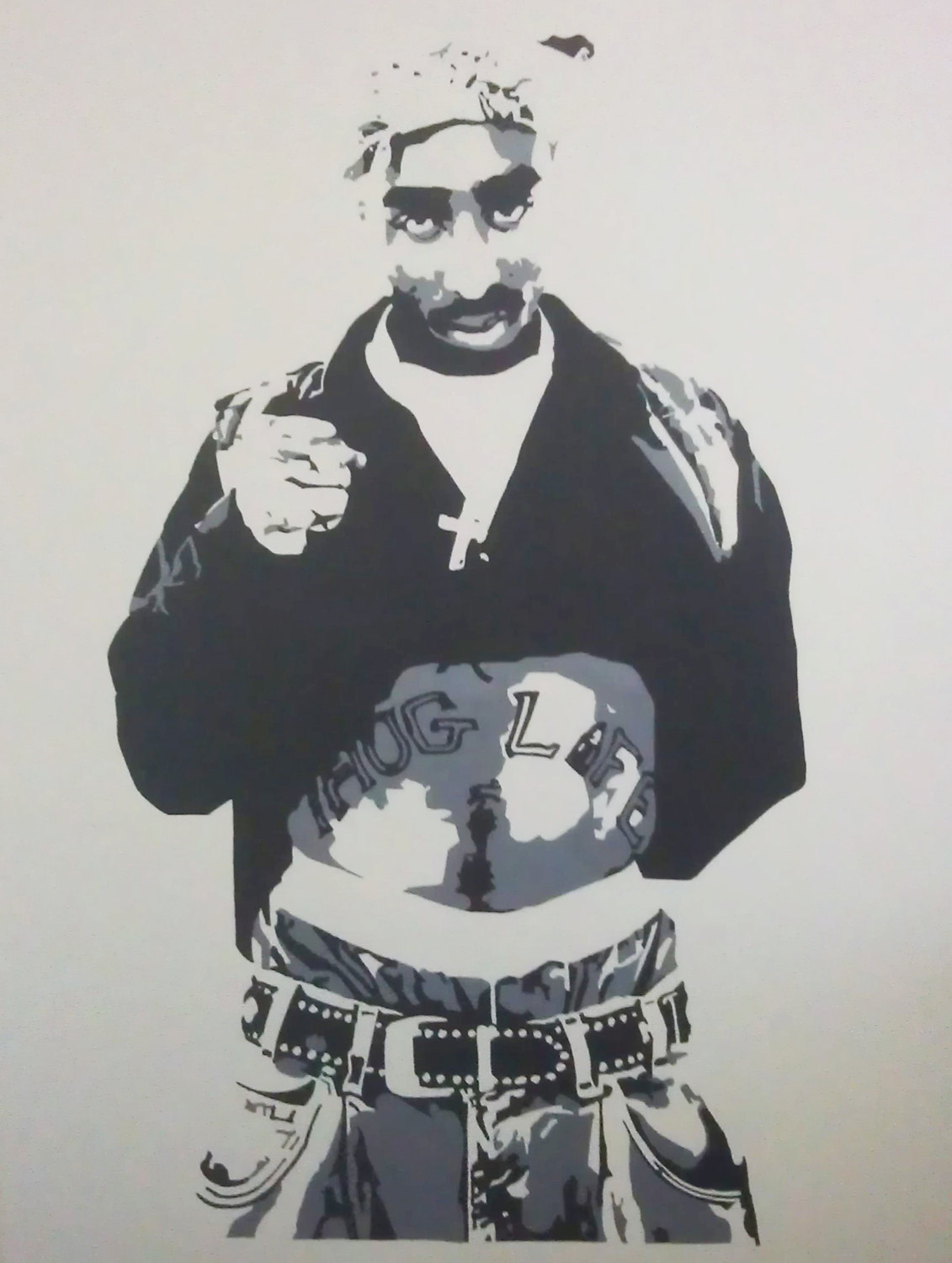 1131x1500 Tupac Shakur 2pac Art Acrylic Handpainted Painting Thug - 2 Pac Painting