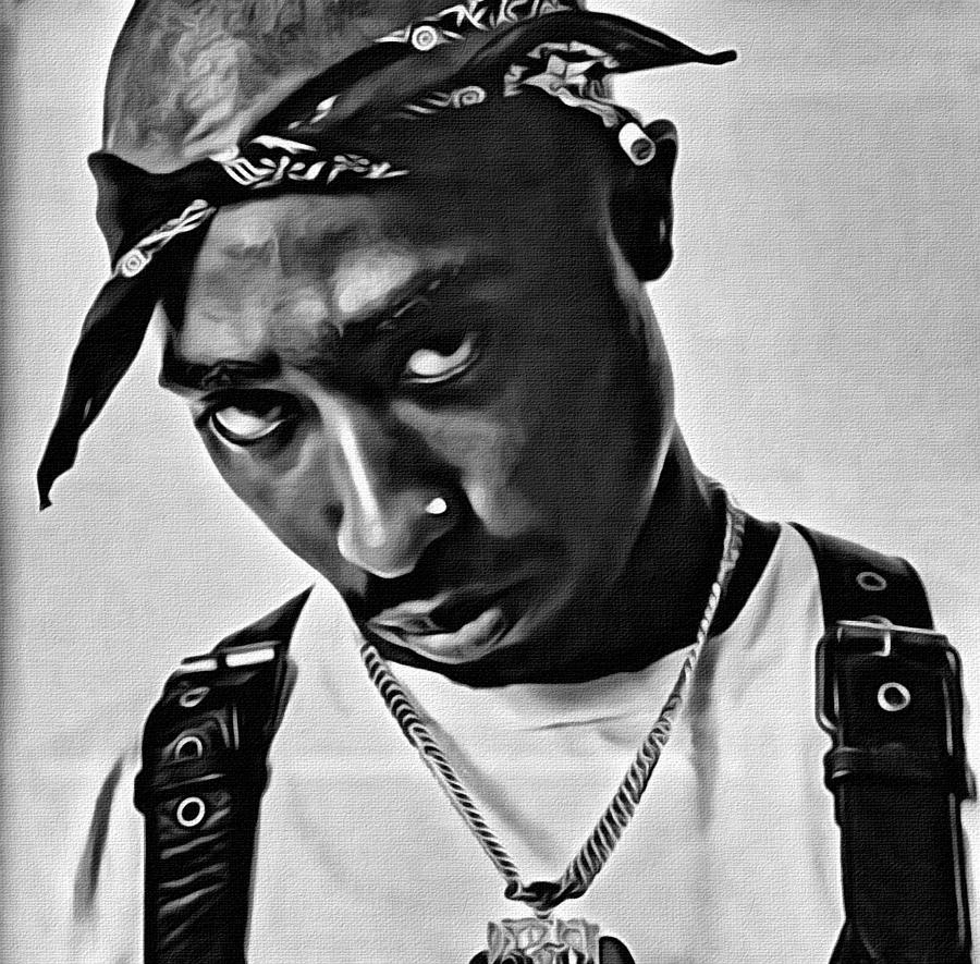 900x885 2pac Portrait Painting By Florian Rodarte - 2 Pac Painting