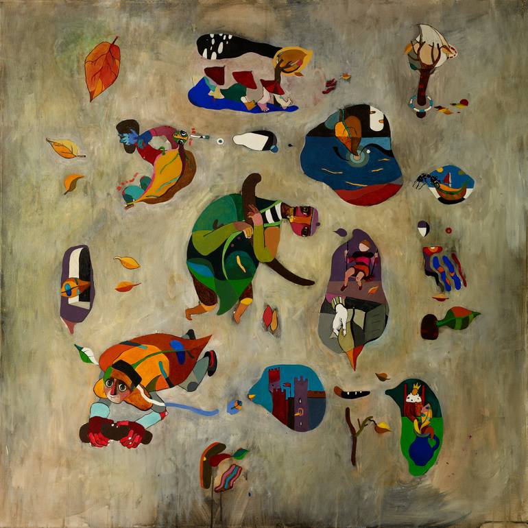 770x770 Saatchi Art Leaf Fall 2 Painting By Emma Vakarelova - 2 Painting