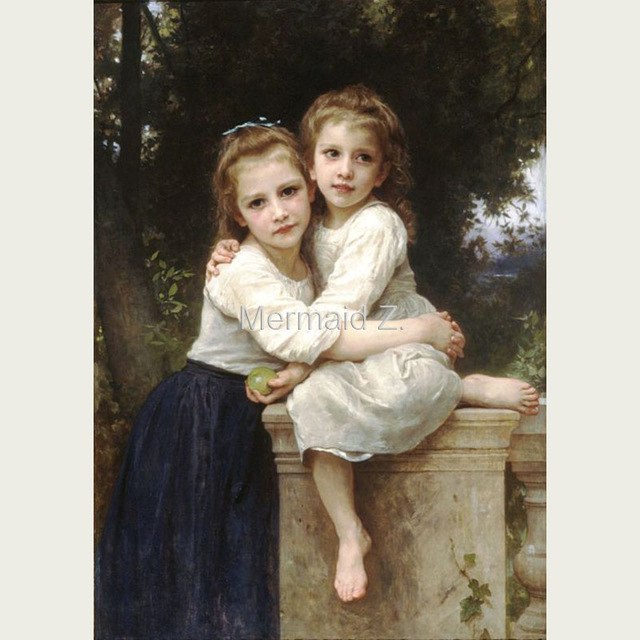 640x640 Buy Hand Painted Artwork Two Sisters William - 2 Sisters Painting