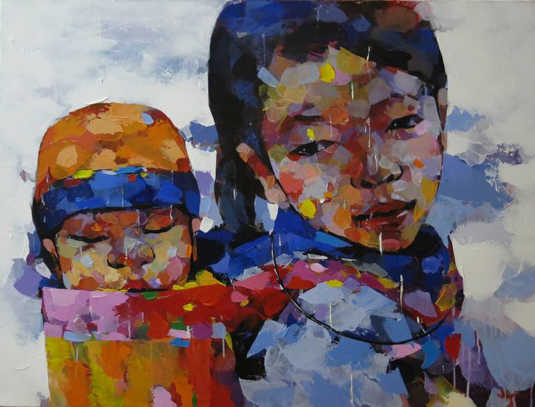 770x586 Saatchi Art Two Sisters Painting By Artist Chu Van - 2 Sisters Painting