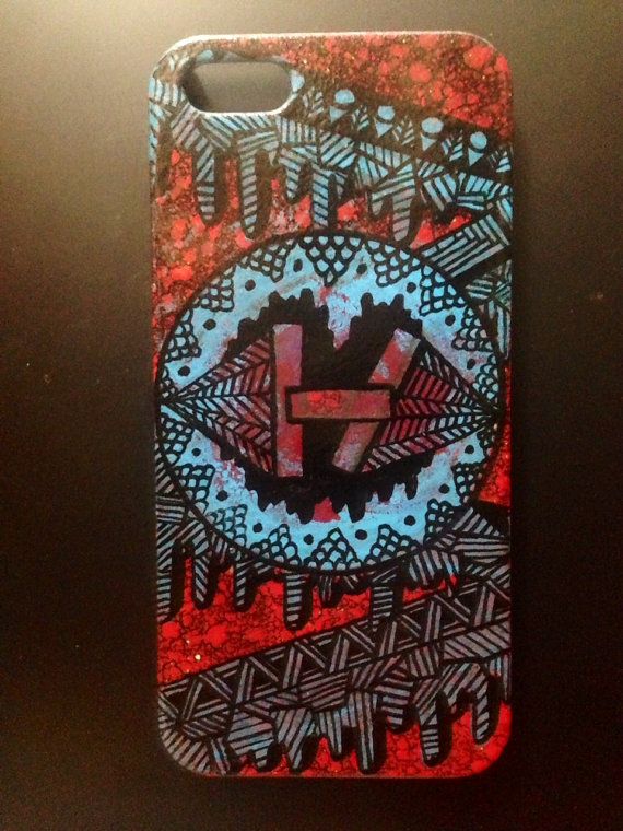 570x760 Hand Painted Twenty One Pilots Iphone 5 Case Pilot, Phone And Fans - 21 Pilots Painting
