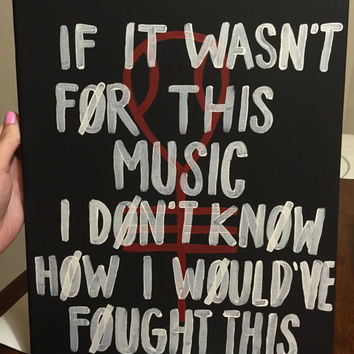 354x354 Twenty One Pilots Canvas Painting Quote - 21 Pilots Painting