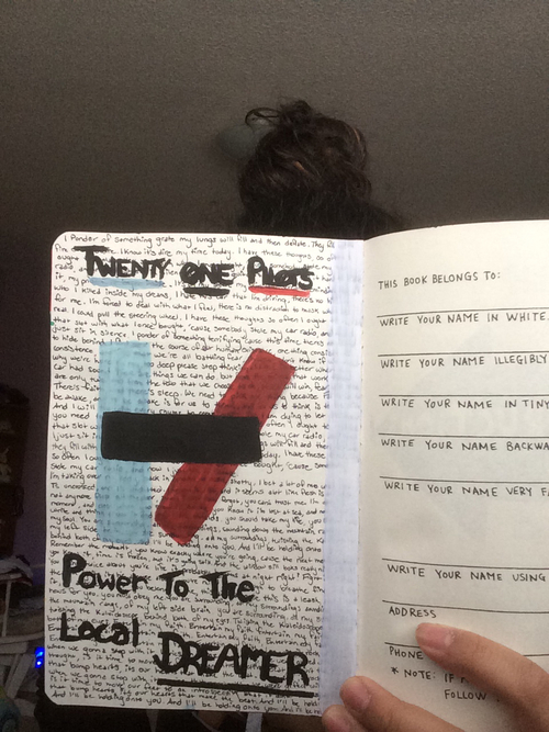 500x667 Twenty One Pilots Page In My Wreck This Journal! - 21 Pilots Painting