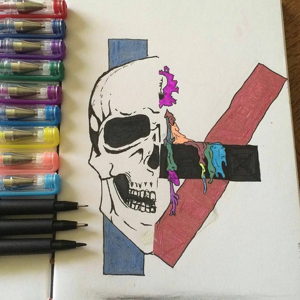 1029x1029 Fashionista1152 Twenty Pilot, Draw - 21 Pilots Painting