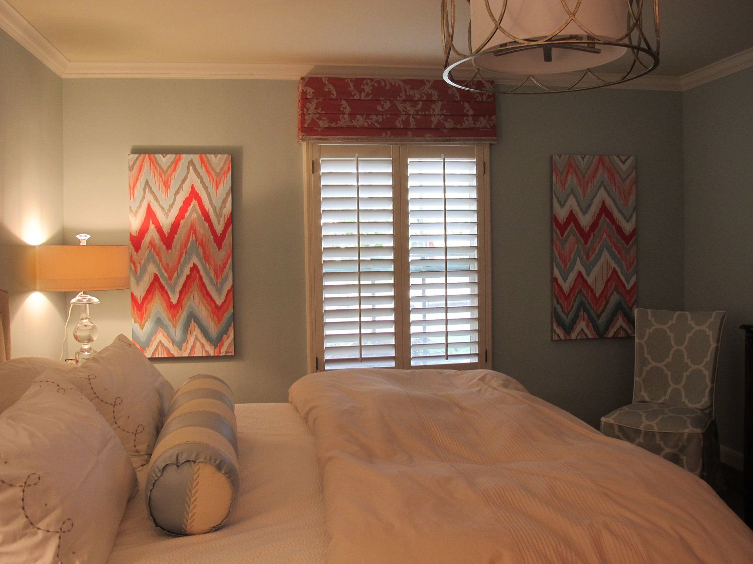 1500x1125 Custom Ikat Chevron Pair 24x36 Painting By Jennifer Moreman - 24x36 Painting