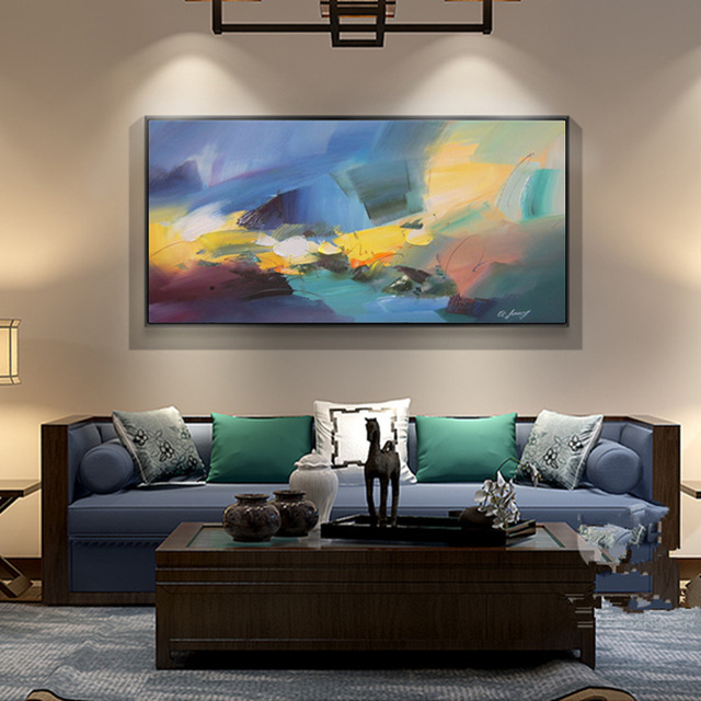 640x640 Oil Painting Abstract Original Colour Hand Painted Canvas - 24x36 Painting