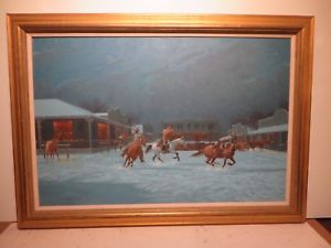 300x225 24x36 Original Oil Painting On Canvas By Roger Iker Of The Night - 24x36 Painting