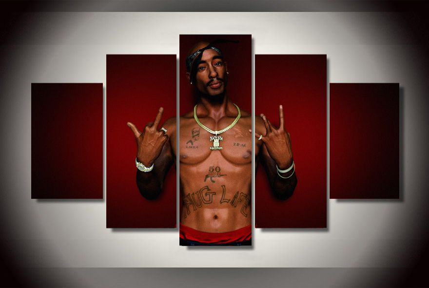 880x591 2017 Hd Printed Tupac Shakur Painting Canvas Print Room Decor - 2pac Canvas Painting