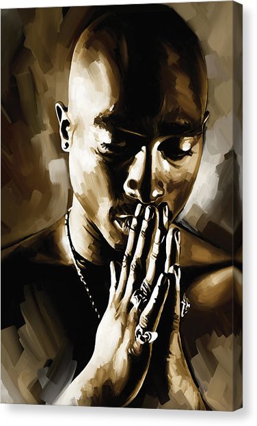 376x622 Rapper Tupac Canvas Prints Fine Art America - 2pac Canvas Painting