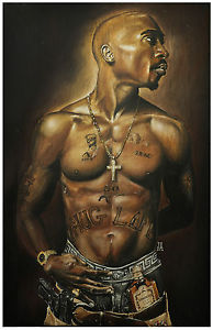 194x300 Tupac Shakur 2pac Canvas Wall Art Thuglife Westside Artwork Man - 2pac Canvas Painting