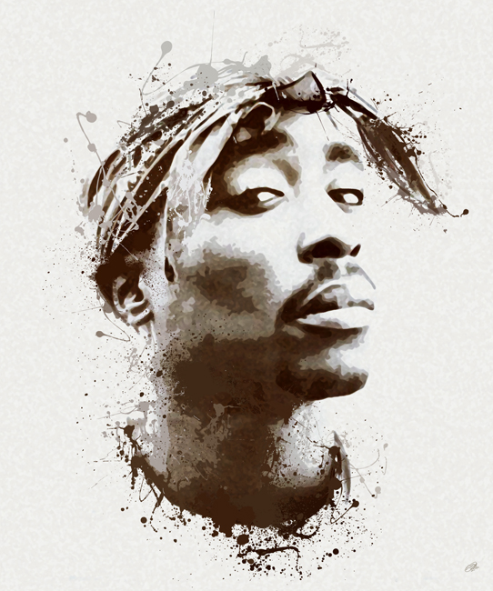 542x650 Tupac Shakur Canvas Art Print By Lja Canvas Art - 2pac Canvas Painting