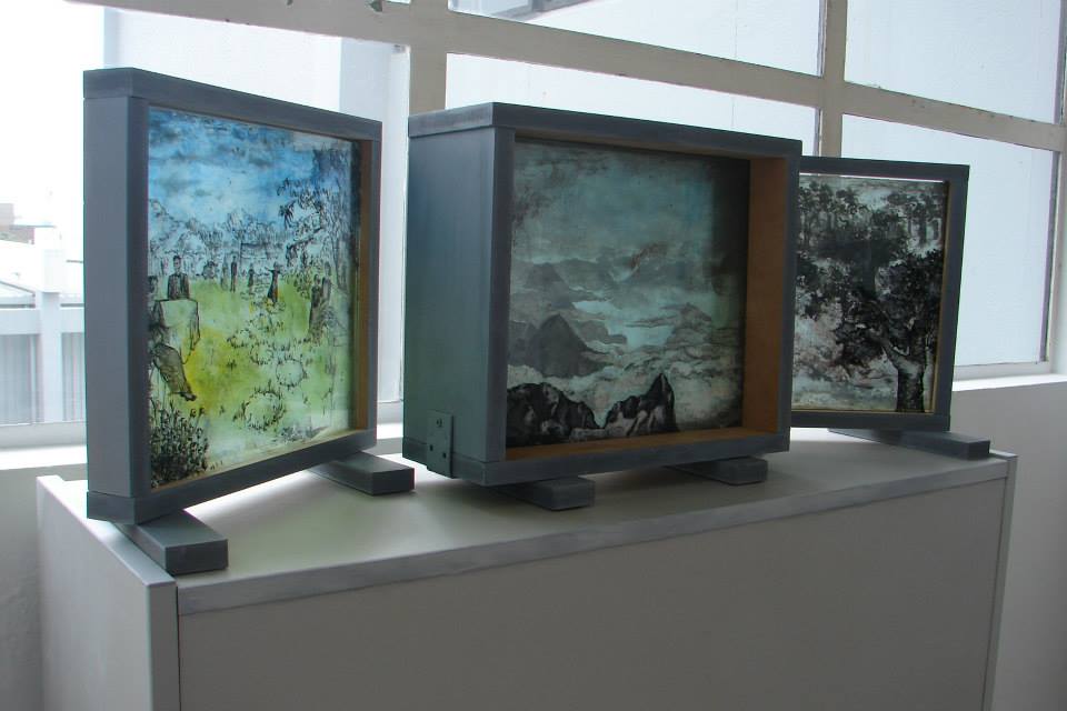 three dimensional glass painting