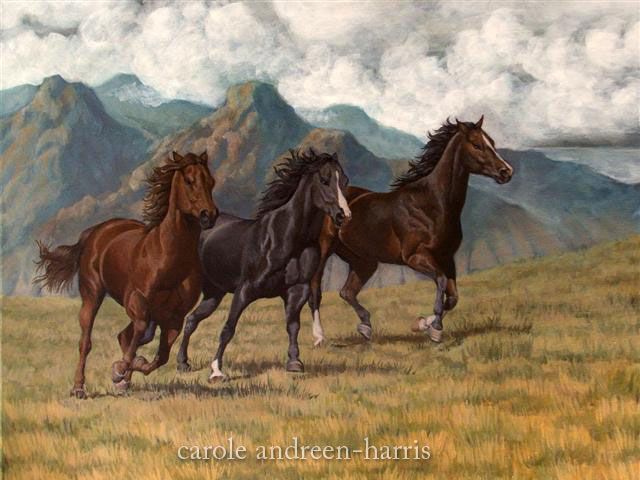 640x480 5086 Best Horses Images On Beautiful Horses, Pretty - 3 Horses Painting