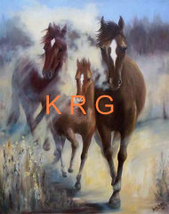 190x240 3 Horses Painting Sale Horse Canvas Art Paintings China Krg - 3 Horses Painting