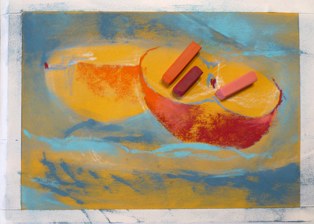 1008x720 Barbara Newton Art Journal Paint Along With Me - 3 Hues Painting