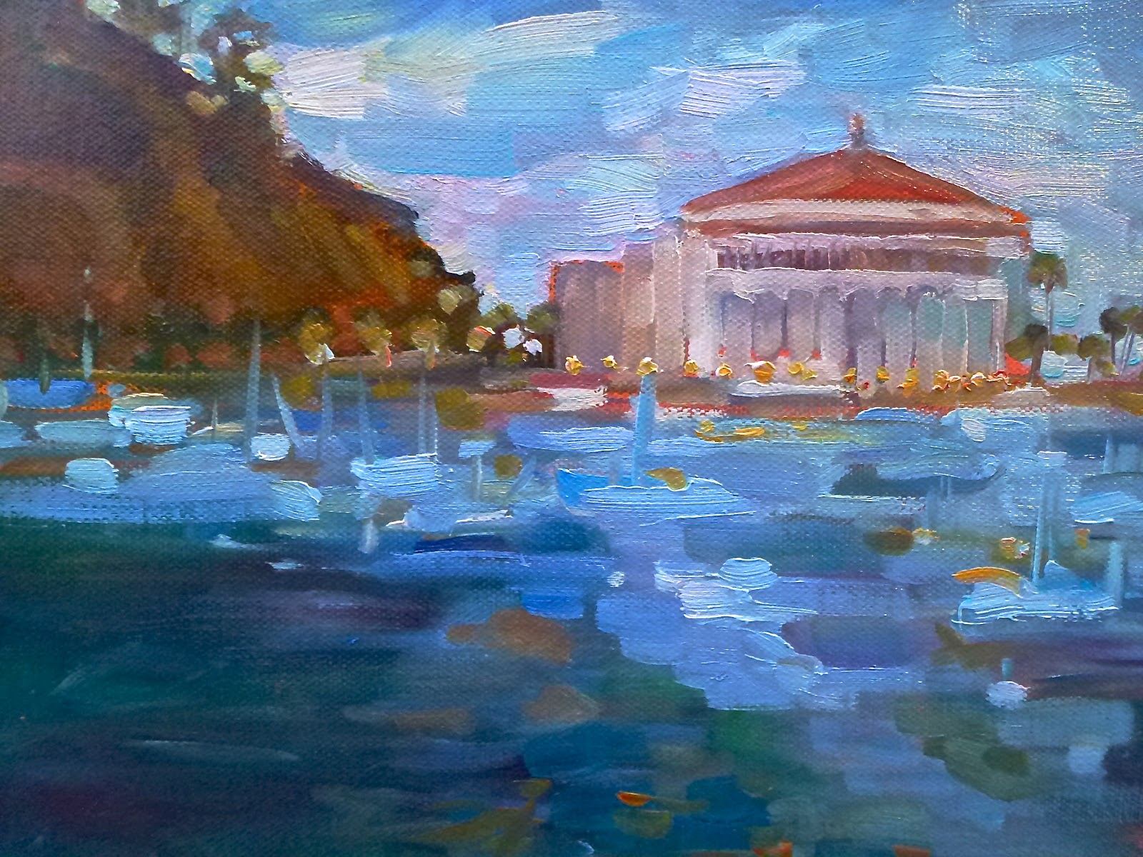 1600x1200 Cherry Sweig Catalina Sunset Painting - 3 Hues Painting