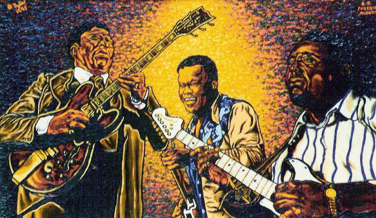 770x446 Saatchi Art Three Kings Of The Blues Painting By B W Tyler - 3 Kings Painting