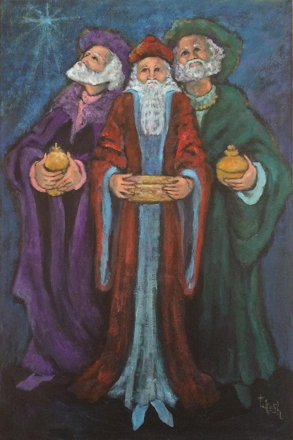 600x900 Three Kings Painting By Ann Lukesh - 3 Kings Painting