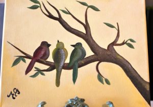 300x210 Three Little Birds Painting - 3 Little Birds Painting