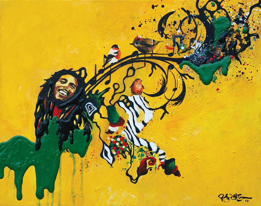 900x712 Three Little Birds Painting By Jacqueline Delbrocco - 3 Little Birds Painting