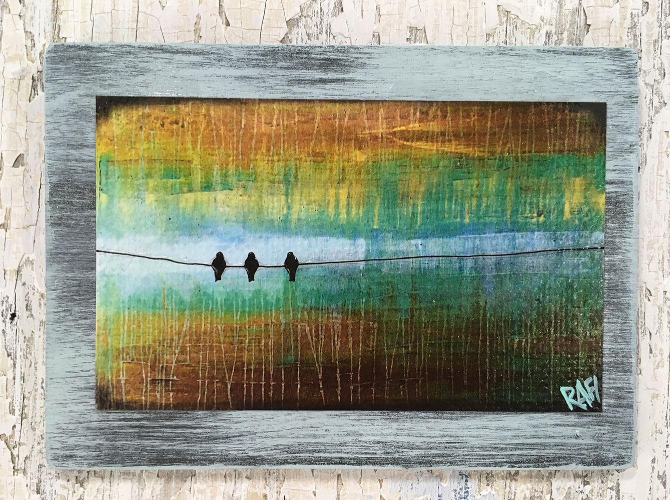 1339x1000 Three Little Birds Wall Art By Artist Rafi Perez Original Artist - 3 Little Birds Painting