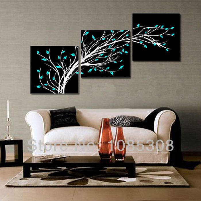700x700 3pc Modern Modern Abstract Huge Wall Art Oil Painting On Canvas - 3 Painting