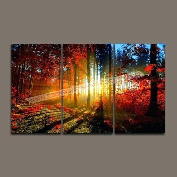 3 Piece Tree Painting at PaintingValley.com | Explore collection of 3 ...