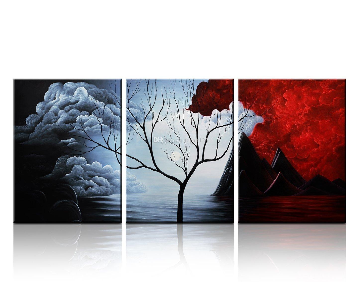 3 Piece Tree Painting at PaintingValley.com | Explore collection of 3 ...
