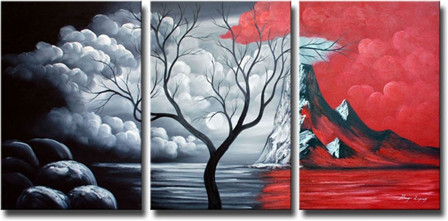 650x321 3 Piece Canvas Art For Sale - 3 Piece Tree Painting