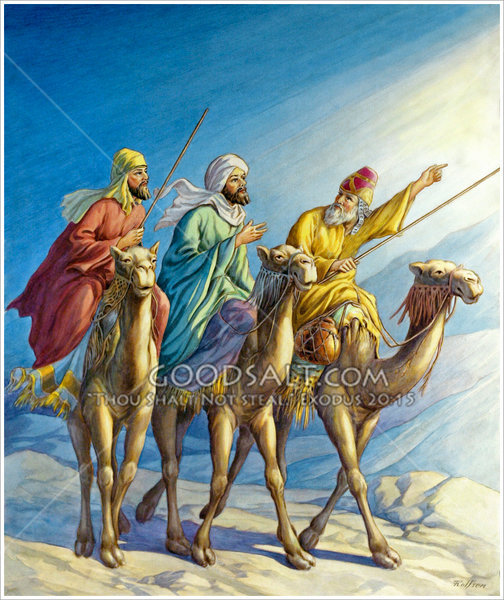 504x600 Journey Of The Wise Men - 3 Wise Men Painting