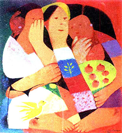 411x448 Malang 3 Women - 3 Women Painting