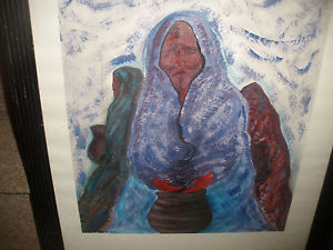 300x225 Navajo Listed Ronald Chee 1961 Painting 3 Native American Women W - 3 Women Painting