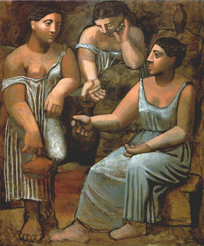 700x844 Three Women - 3 Women Painting